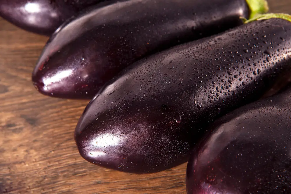 Fresh eggplants