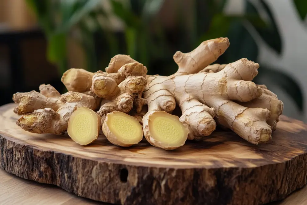 Fresh ginger roots