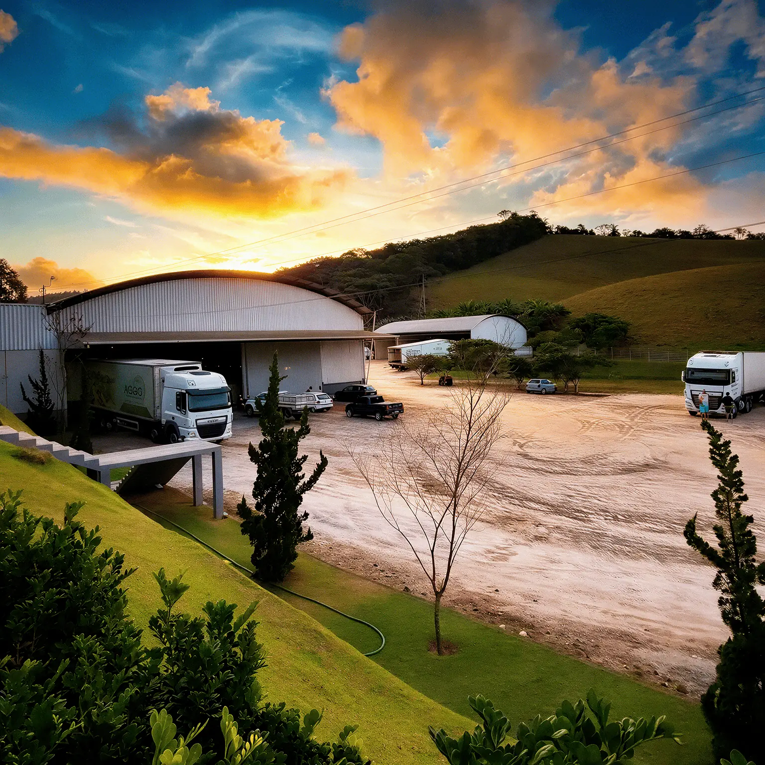Área externa do packing house da Agroplantec